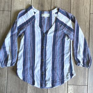 3/$30! Cloth & Stone made for Anthropologie Chambray Striped Button Down Shirt